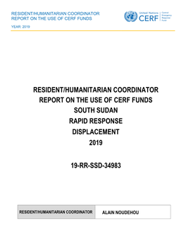 South Sudan Rapid Response Displacement 2019