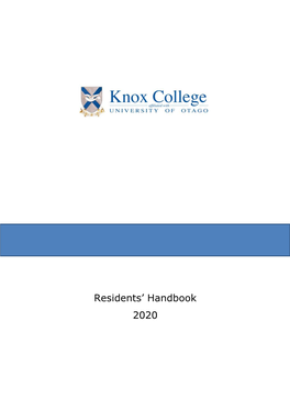 Residents' Handbook 2020