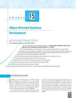 Object-Oriented Database Development