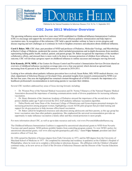 CIIC June 2012 Webinar Overview