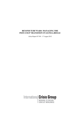 Managing the Post-Coup Transition in Guinea-Bissau