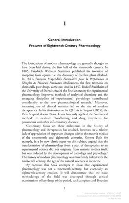 Features of Eighteenth-Century Pharmacology