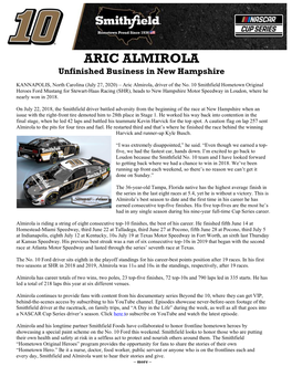 ARIC ALMIROLA Unfinished Business in New Hampshire