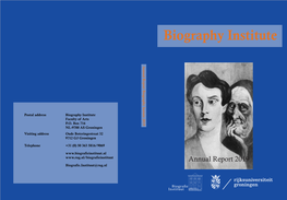 Biography Institute Annual Report Biography Instute 2019 Annual Report Biography