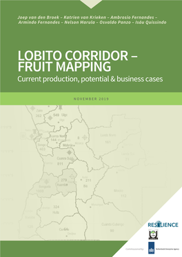 LOBITO CORRIDOR – FRUIT MAPPING Current Production, Potential & Business Cases
