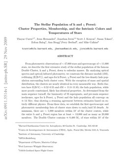 The Stellar Population of H and Chi Persei: Cluster Properties