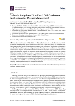 Carbonic Anhydrase IX in Renal Cell Carcinoma, Implications for Disease Management