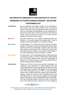 Westminster Commission on Miscarriages of Justice