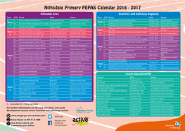 Nithsdale Primary PEPAS Calendar 2016 - 2017 Nithsdale Area Dumfries and Galloway Regional Term C/EC Event Date Venue Term C/EC Event Date Venue