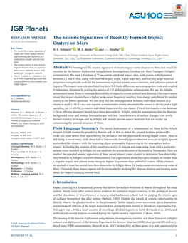 The Seismic Signatures of Recently Formed Impact Craters on Mars