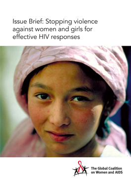 Stopping Violence Against Women and Girls for Effective HIV Responses Cover Photo: UNAIDS / H