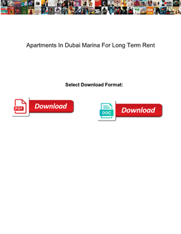 Apartments in Dubai Marina for Long Term Rent