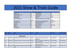 2021 Show & Trials Guide