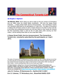 The Connecticut Tyrants List