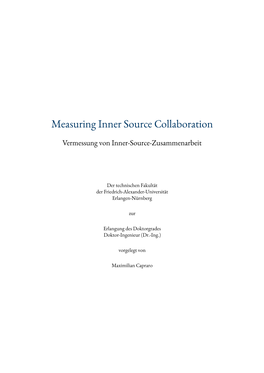 Measuring Inner Source Collaboration