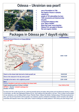 7 Days Package in Odessa