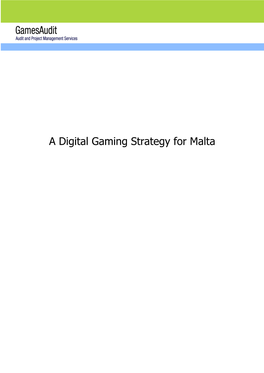 A Digital Gaming Strategy for Malta