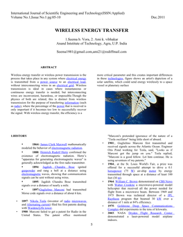 Wireless Energy Transfer