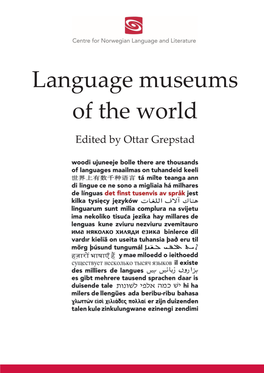 Language Museums of the World Edited by Ottar Grepstad