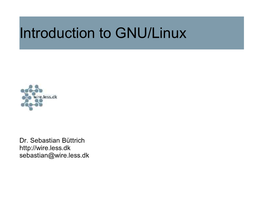 Introduction to GNU/Linux