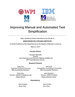 Improving Manual and Automated Text Simplification