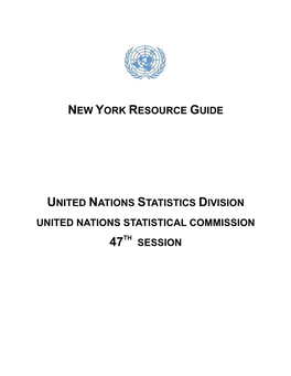 New York Resource Guide United Nations Statistics Division