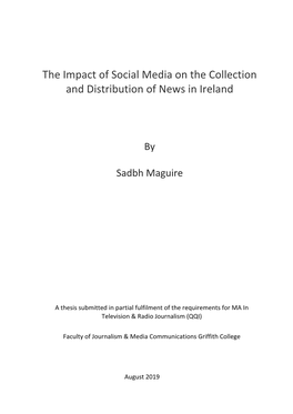 The Impact of Social Media on the Collection and Distribution of News in Ireland