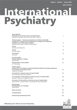 African Journal of Psychiatry