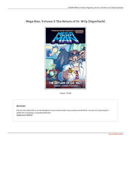 Download Doc ~ Mega Man, Volume 3: the Return of Dr. Wily (Paperback)