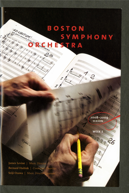 Boston Symphony Orchestra Concert Programs, Season 128, 2008
