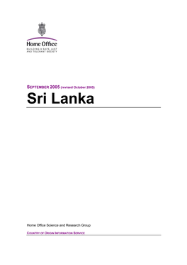 Sri Lanka October 2005