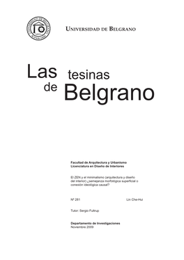 Las Tesinas De Belgrano