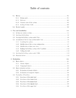 Table of Contents