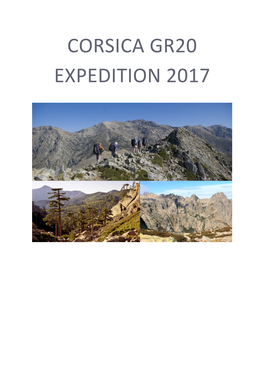 Corsica Gr20 Expedition 2017