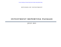 Investment Reporting Package