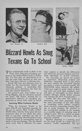 Blizzard Howls As Snug Texans Go to School Mickey Wright