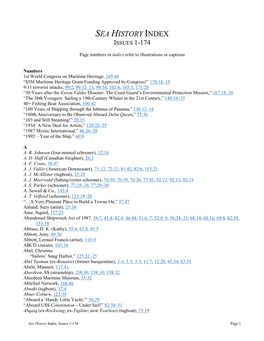 Sea History Index Issues 1-174