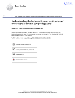 'Heterosexual' Men in Gay Pornography