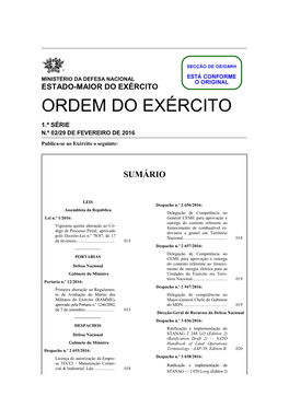 Ordem Do Exército