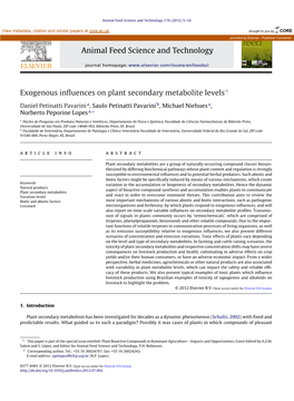 Exogenous Influences on Plant Secondary Metabolite Levels