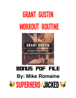 Grant Gustin Workout Routine