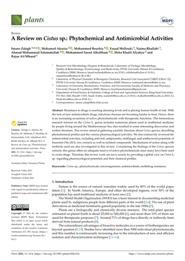 A Review on Cistus Sp.: Phytochemical and Antimicrobial Activities