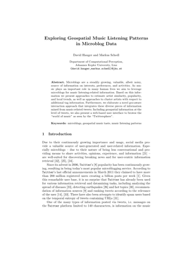 Exploring Geospatial Music Listening Patterns in Microblog Data