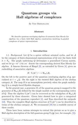 Quantum Groups Via Hall Algebras of Complexes