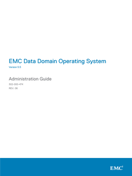 EMC Data Domain Operating System Version 5.5