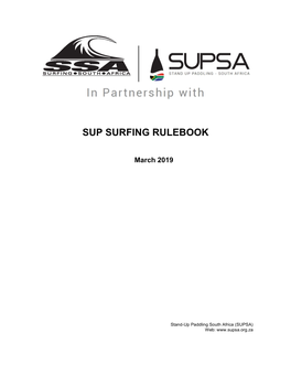 Sup Surfing Rulebook