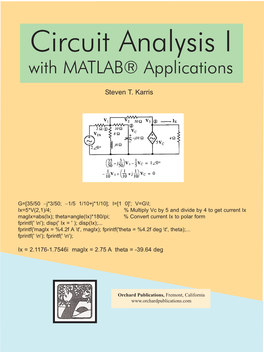 Circuit Analysis I with MATLAB® Applications