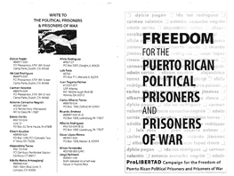 Write to the Political Prisoners & Prisoners Of