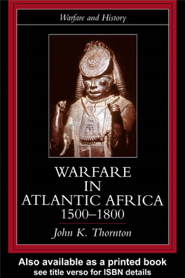 Warfare in Atlantic Africa, 1500–1800