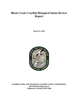 Black Creek Crayfish Biological Status Review Report